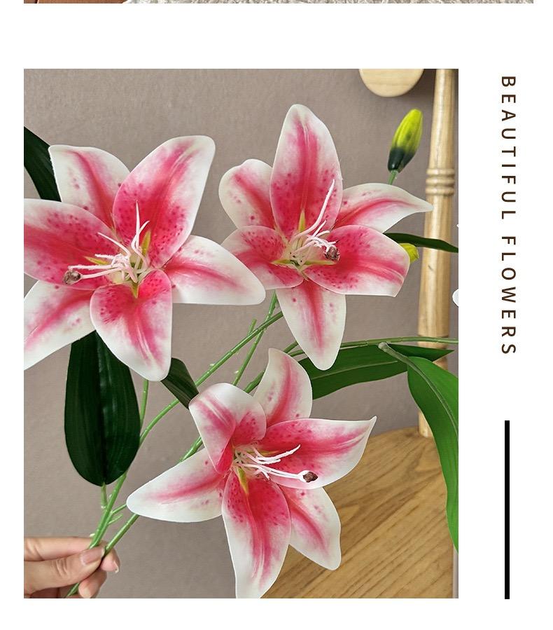 Ultimate Bloom Savings 26" Tall Statement Lilies 4 Multi-Head Faux Lily Bouquet for Living Room & Dining Table Instant Home Decor Upgrade Low-Maintenance FauxFlowers StatementPiece lily petals