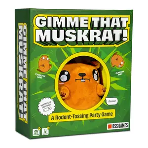DSS Games Gimme That Muskrat - Electronic Rodent Tossing Party Game with Marvin the Muskrat for Ages 8+ - Fun, Fast-Paced Game for Family Nights, Holidays, and Parties - Includes 200 Prompts and Batteries Included