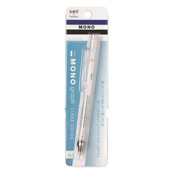 Clear Tombow MONO Graph Mechanical Pencil 0.5mm – Standard Japanese Shaker Pencil