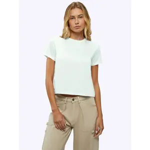 Cuts | Almost Friday Tee Women's Short Sleeve T-Shirt | Classic-fit PYCA Pro Soft Stretch Crew Neck Top | Wrinkle Free Polyester Cotton Blend