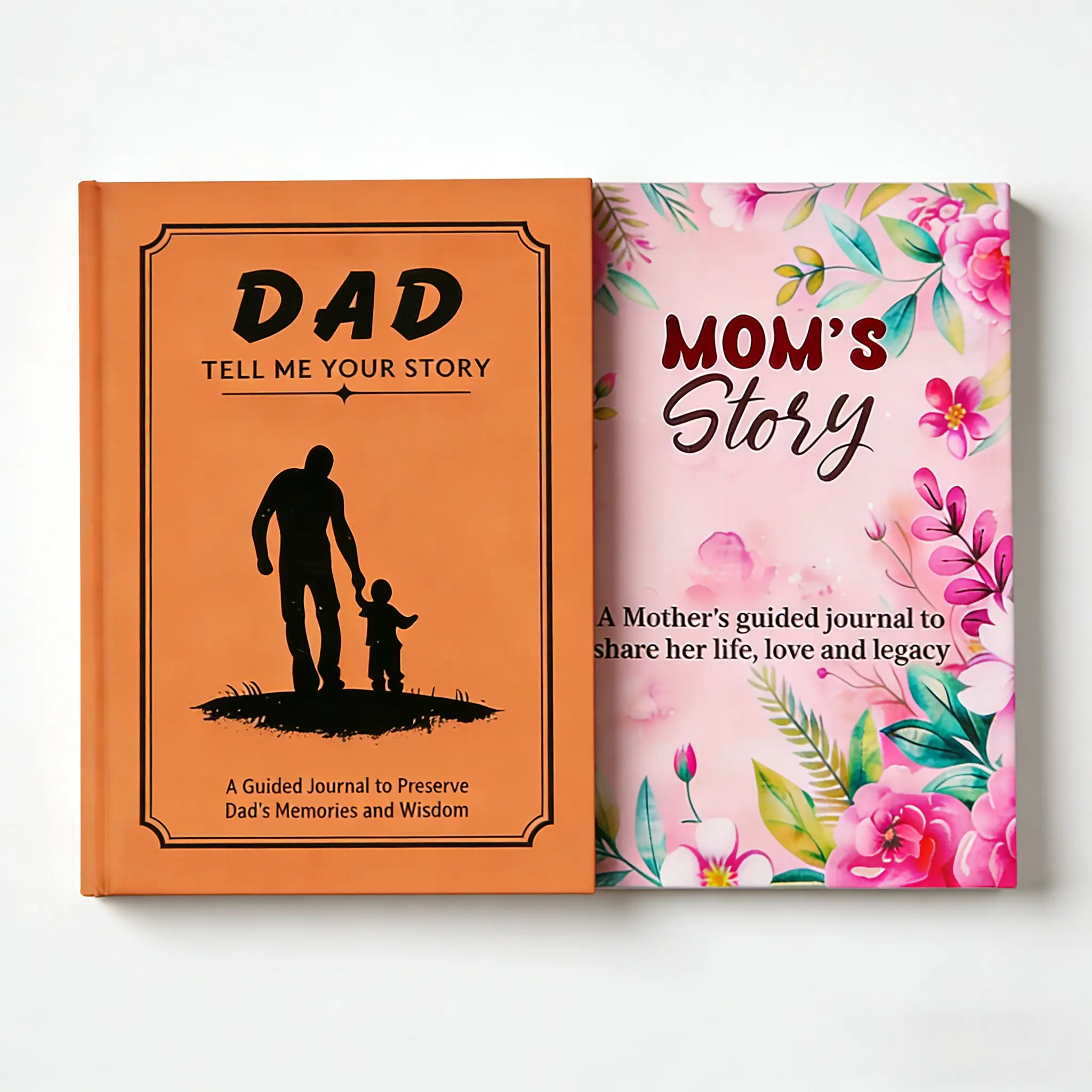 Mom and Dad Story Guided Journal Set, Memory Books for Parents to Share Their Life Love and Legacy, Meaningful Gift for Mom and Dad, Mother’s Day & Father’s Day Gift, Birthday Gift for Parents, Keepsake Journals