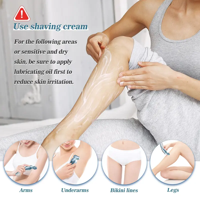 Product Introduction of Akunbem Electric Shaver for Women Best Electric Razor for Womens Bikini Legs Underarm Public Hairs Rechargeable Trimmer with Detachable Head Cordless Wet Dry Use Precise Safe Christmas Gift New Year Gift Shaving Waterproof 41
