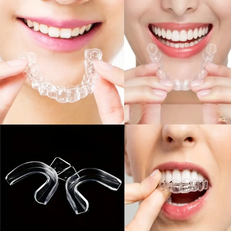 2-Pack Night Mouth Guard for Teeth Grinding and Bruxism, Unscented Silicone Protective Gear for Adults, Universal Fit, 2Pcs, Night Mouth Guard Protective Gear, Anti-Injury Protective Gear