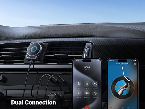 UGREEN Bluetooth 5.4 Aux Car Adapter, [Enhanced Connection & Noise Cancellation], Bluetooth Aux Receiver with Nylon Braided Cable, Plug & Play for Car Music/Hands-Free Calls/Stereo Audio