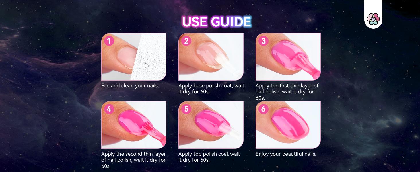 SAVILAND Glow-in-the-Dark Nail Polish Set: 12 Luminous Neon Vegan Shades Base & Top Coat Quick-Dry Formula Perfect for Salon Home DIY & Nail Art(All kits include a base coat and top coat for nail polish)