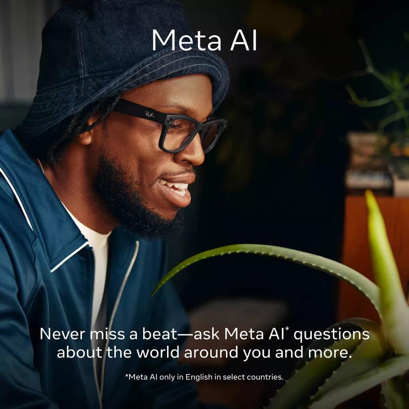 Ray-Ban Meta Wayfarer (Gen 1), Matte Black / Gradient Graphite Polarized, Standard