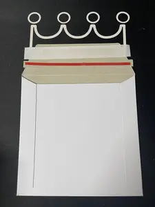 6"x6" Single Card Rigid Self-Sealing White Envelopes Lot of 10