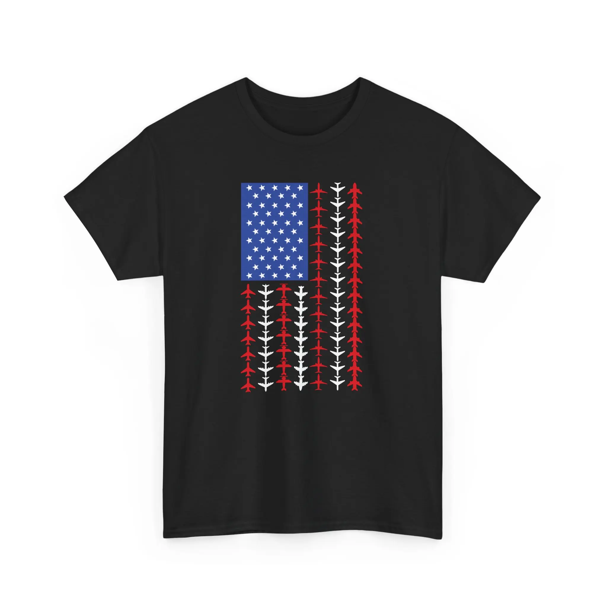 USA Flag Airplanes Flying Lovers Pilot T-shirt, Airplane Fans Women Men Christmas Gifts Aviation Lovers T-shirt