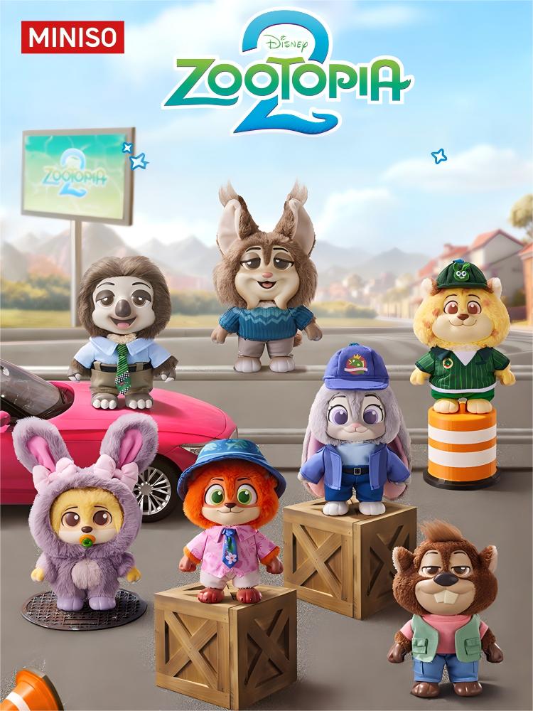 MINISO Disney Zootopia Plush & PVC Figures - Trendy Collectible Blind Box Toy - City Residents Series Best gift