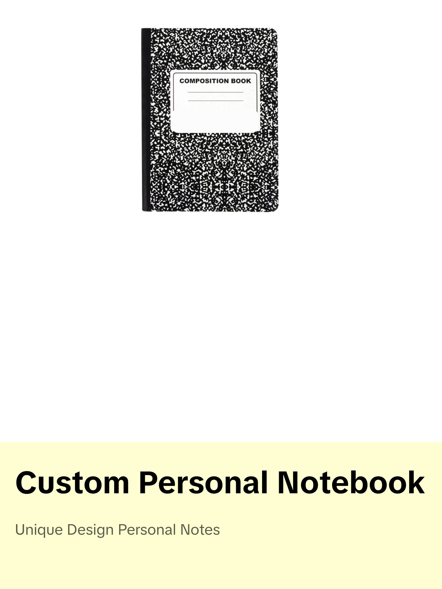 Personalized Notebooks Custom Journals with Unique Designs College Ruled 100 Sheets 9.75 x 7.25 in Made in India Personalized Notebooks Custom Journals with Unique Designs College Ruled 100 Sheets 9.75 x 7.25 in Made in India