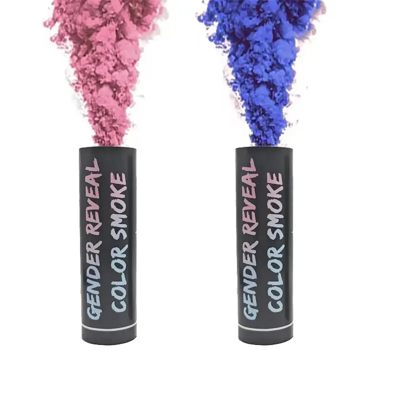Gender Reveal Smoke Flares 2-Pack - Non-Toxic Blue or Pink Festive Party Supplies, 45+ Sec Duration, 2-Pack for Events, Ideal for Baby Showers and Birthdays, Birthday Ideas, Long-Lasting Color for Great Photos