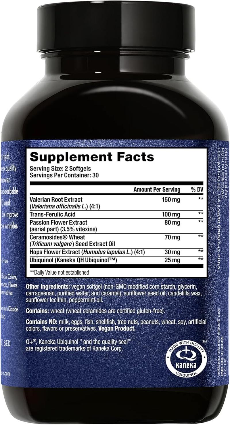 HUM Mighty Night - Nighttime Skin Supplement + CoQ10 & Ferulic Acid to Promote Skin Cell Renewal, Nighttime Beauty Vitamins for Women (60 Count)