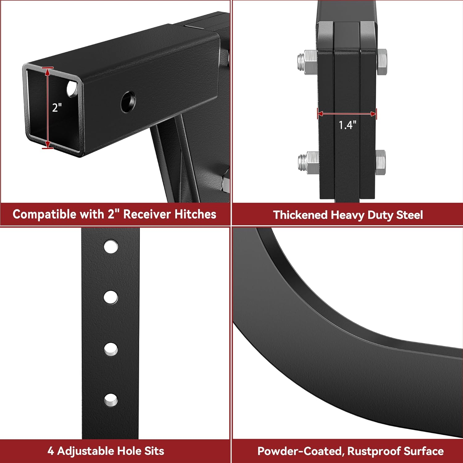 YITAMOTOR Hitch Mounted Ripper, Hitch Lawn Ripper, Middle Buster Plow for ATV/UTV Tractor with 2" Receiver,16" Rigid Drop Shank with Replaceable Ripper Teeth YITAMOTOR Hitch Mounted Ripper, Hitch Lawn Ripper, Middle Buster Plow for ATV/UTV Tractor with 2" Receiver,16" Rigid Drop Shank with Replaceable Ripper Teeth