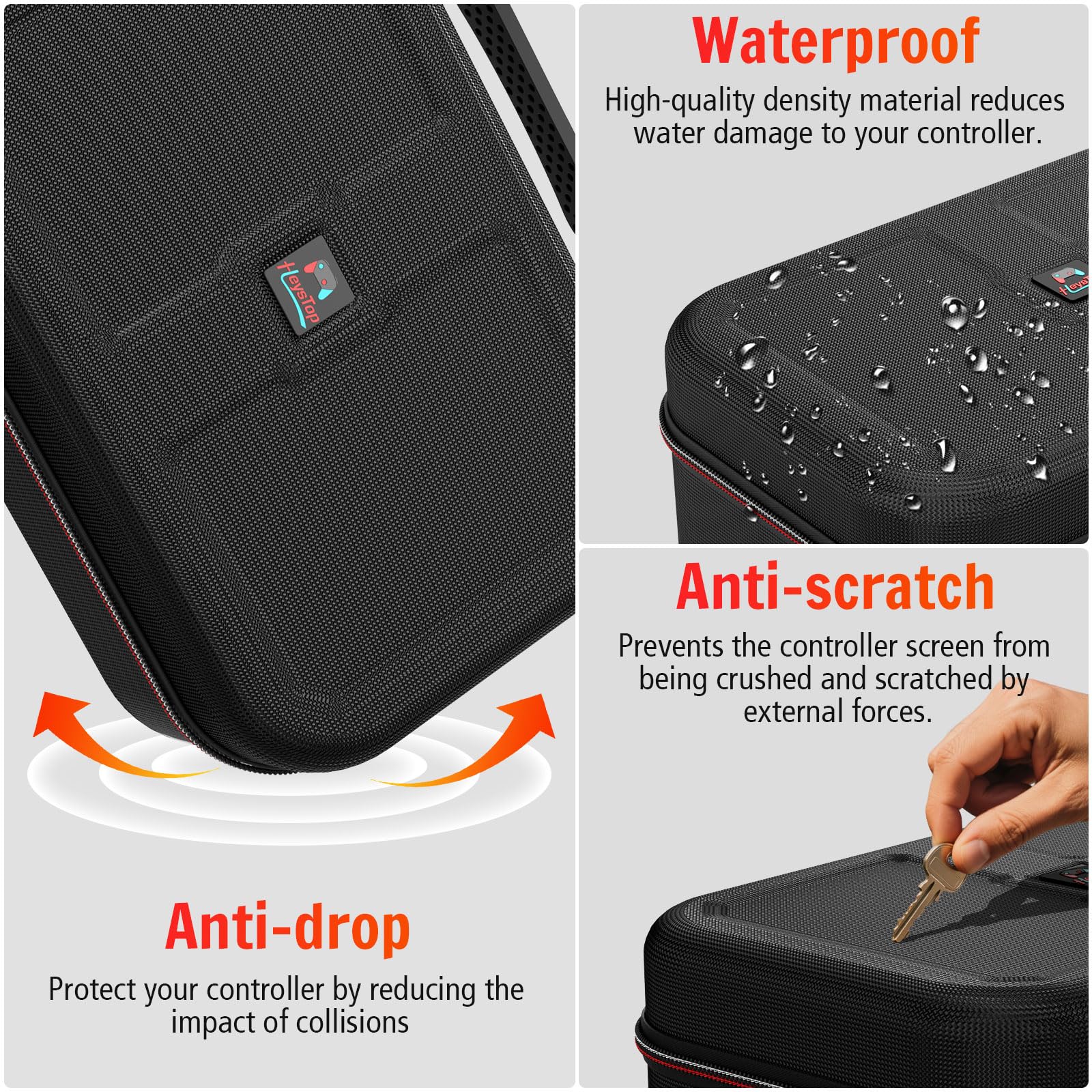 Switch 2 Carry Case Compatible with Switch 2,with 18 Games Cartridges Waterproof and Dustproof Travel Case for Switch 2 and Switch 2 Accessories，with Handles and Shoulder Straps