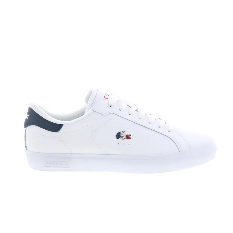 Lacoste Powercourt 125 1 SMA Mens White Leather Lifestyle Sneakers Shoes