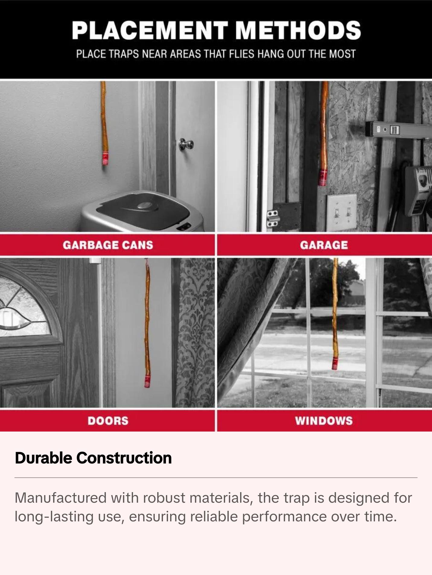 Bug & Fly Ribbon Traps - Scented, Effective Fly Control