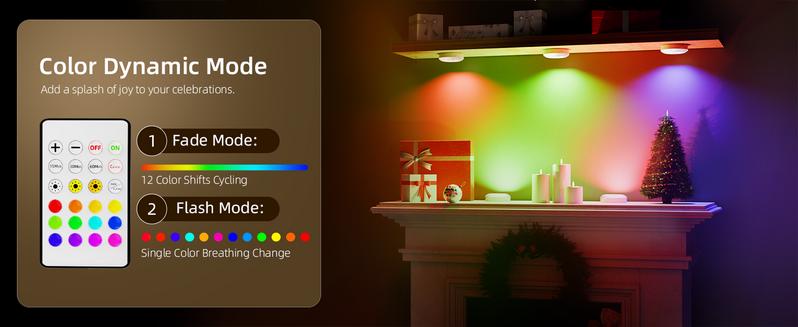 EZVALO Under Cabinet Lighting 1000mAh Rechargeable Puck Lights with Remote 3 Color Temps & 12 RGB Motion Sensor Closet Lights Indoor Dimmable Magnetic Under Counter Lights for Kitchen Shelf Home Decor Energy Saving - Living Room Usb Power Lamp EZVALO Under Cabinet Lighting 1000mAh Rechargeable Puck Lights with Remote 3 Color Temps & 12 RGB Motion Sensor Closet Lights Indoor Dimmable Magnetic Under Counter Lights for Kitchen Shelf Home Decor Energy Saving - Living Room Usb Power Lamp