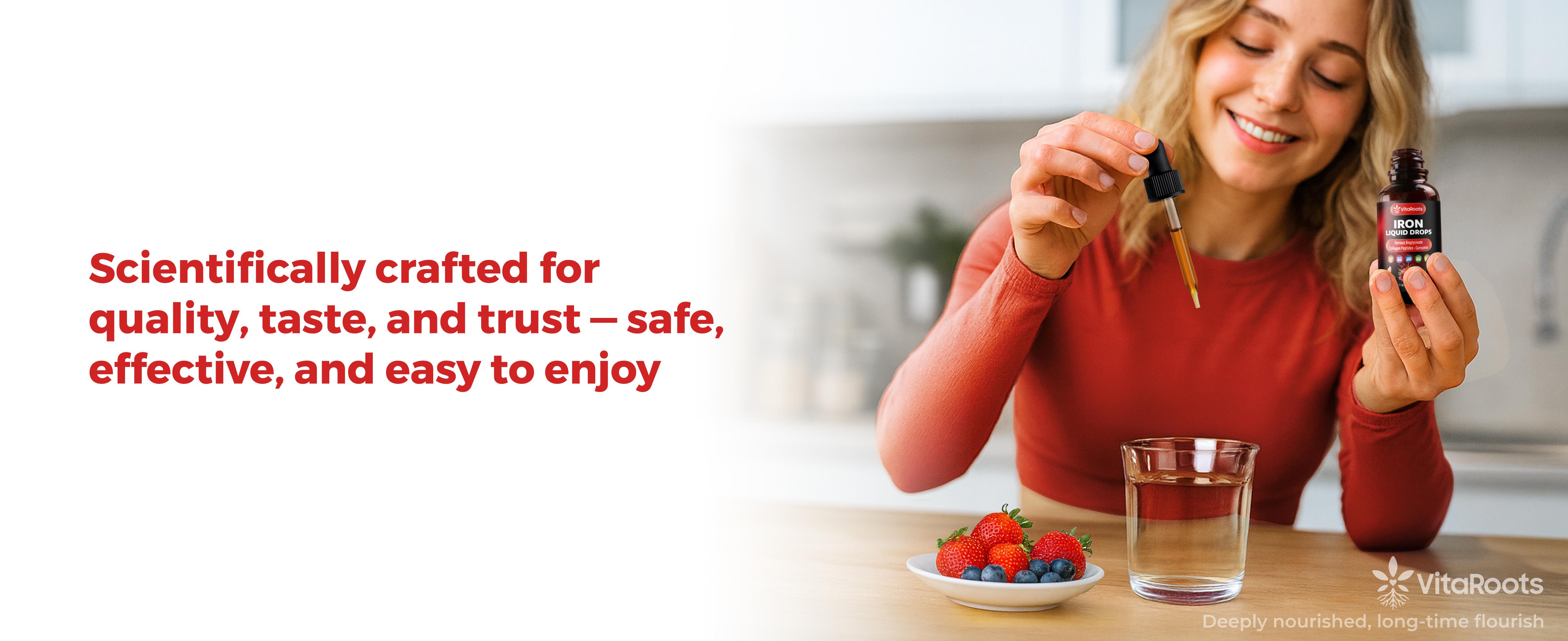 Liquid Iron Drops – Daily Nutrient Blend with Vitamin C, B6, B12, Folic Acid & Collagen Natural Strawberry Flavor | 2 fl oz Liquid Iron Drops – Daily Nutrient Blend with Vitamin C, B6, B12, Folic Acid & Collagen Natural Strawberry Flavor | 2 fl oz