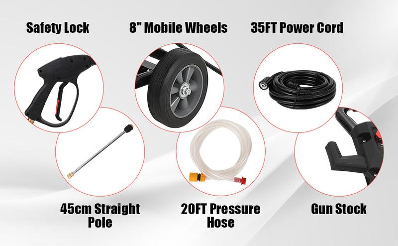 【GARVEE】3600 Psi Gas Pressure Washer, Pressure Washer 2.6 Max Gpm, High Pressure Washer with 4 Quick Connect Nozzles, for Cars/Fences/Driveways/Homes/Patios/Furniture