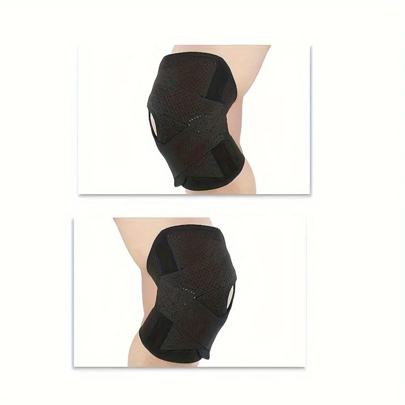1pc Plus Size Knee Brace for Knee Pain, Compression Knee Support with Air Mesh Fabric, Adjustable Knee Wrap with Side Stabilizers, Ultra-Soft Bandage for Sports, Running, Meniscus Tear, ACL, Arthritis Relief