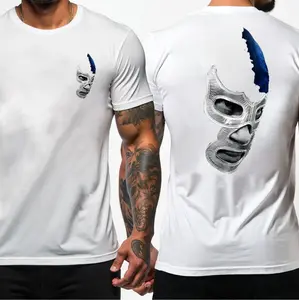 Mexican Wrestler Legend Demon Blue Libre Art Streetwear Graphic Tee For Men And Women Casual Sports Running Outdoor Unisex Design Teens Adults