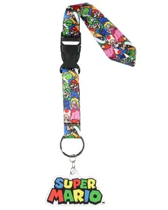 Super Mario Bros Character Scene Wrist Strap Lanyard For Keys Keychain Wallet OSFM For Men and Women