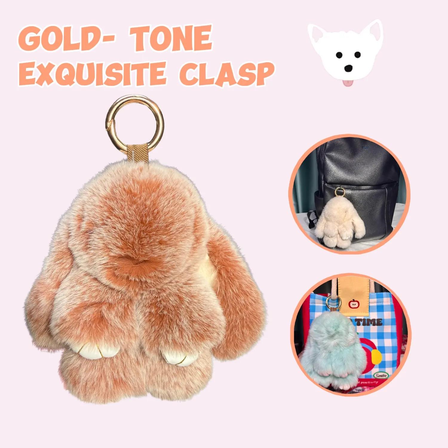 Handmade Bunny Keychain - 2026 Memorial Day New Design, Gold-Tone