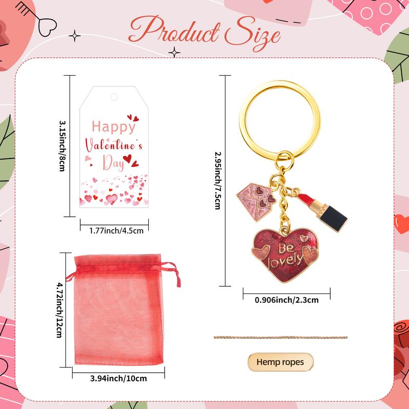 12 Set Valentine's Day Greeting & Gratitude Set - with Pendant Keychains & Cards, Perfect for Family, Friends, Couples, Valentine's Day Parties & Gift Recommendations 12 Set Valentine's Day Greeting & Gratitude Set - with Pendant Keychains & Cards, Perfect for Family, Friends, Couples, Valentine's Day Parties & Gift Recommendations