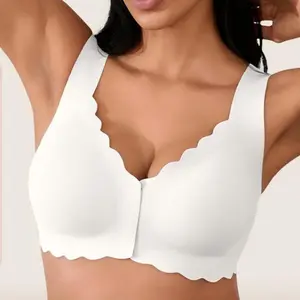 Deangelmon Women Seamless Front Closure Bras,Easy On & Off,WirelessSupport,U-back Desigr,Seamless Bra Invisible Under Clothes