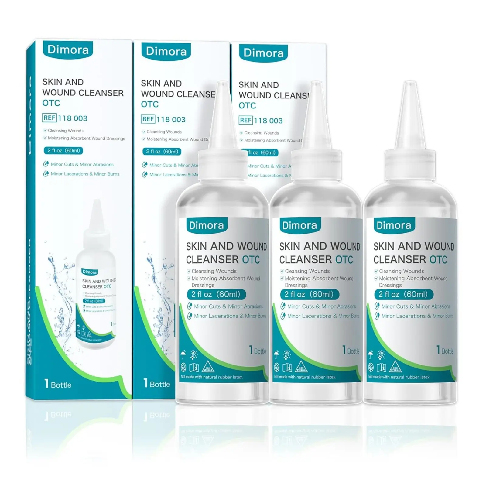 (HSA/FSA Eligible) Dimora OTC Skin & Wound Cleanser, PHMB Antiseptic Rinsing Solution, Pain‑Free Antiseptic Cleansing for Wound Care, 10 oz (296 ml) tiktokshopbacktoschool