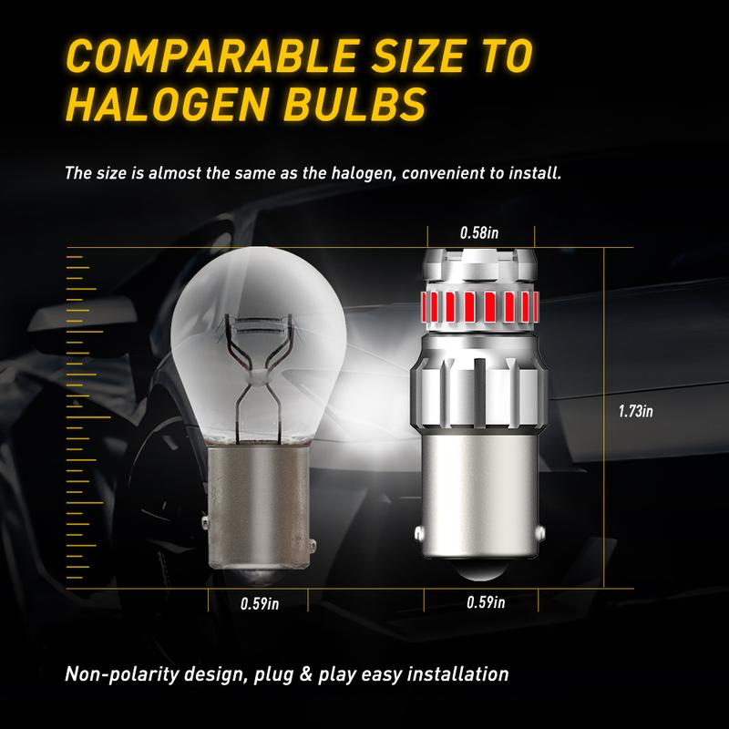 7506 1156 23LED Flash Strobe Brake Stop Light Bulbs for Audi BMW VW Mercedes RED