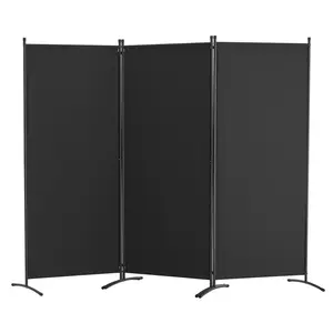 VEVOR Room Divider,  , 3 Panel Room Dividers and Folding Privacy Screens, Fabric Partition Room Dividers for Office, Bedroom, Dining Room, Study, Freestanding, Black
