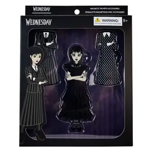 Loungefly MGM Wednesday Addams Paper Doll Pin
