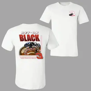 Dale Earnhardt #3 Bet on Black T-Shirt – Intimidator Winston Cup Graphic Tee, Soft Cotton Blend, Unisex White Racing Apparel for NASCAR Legends Fans, Epic Earnhardt Gift