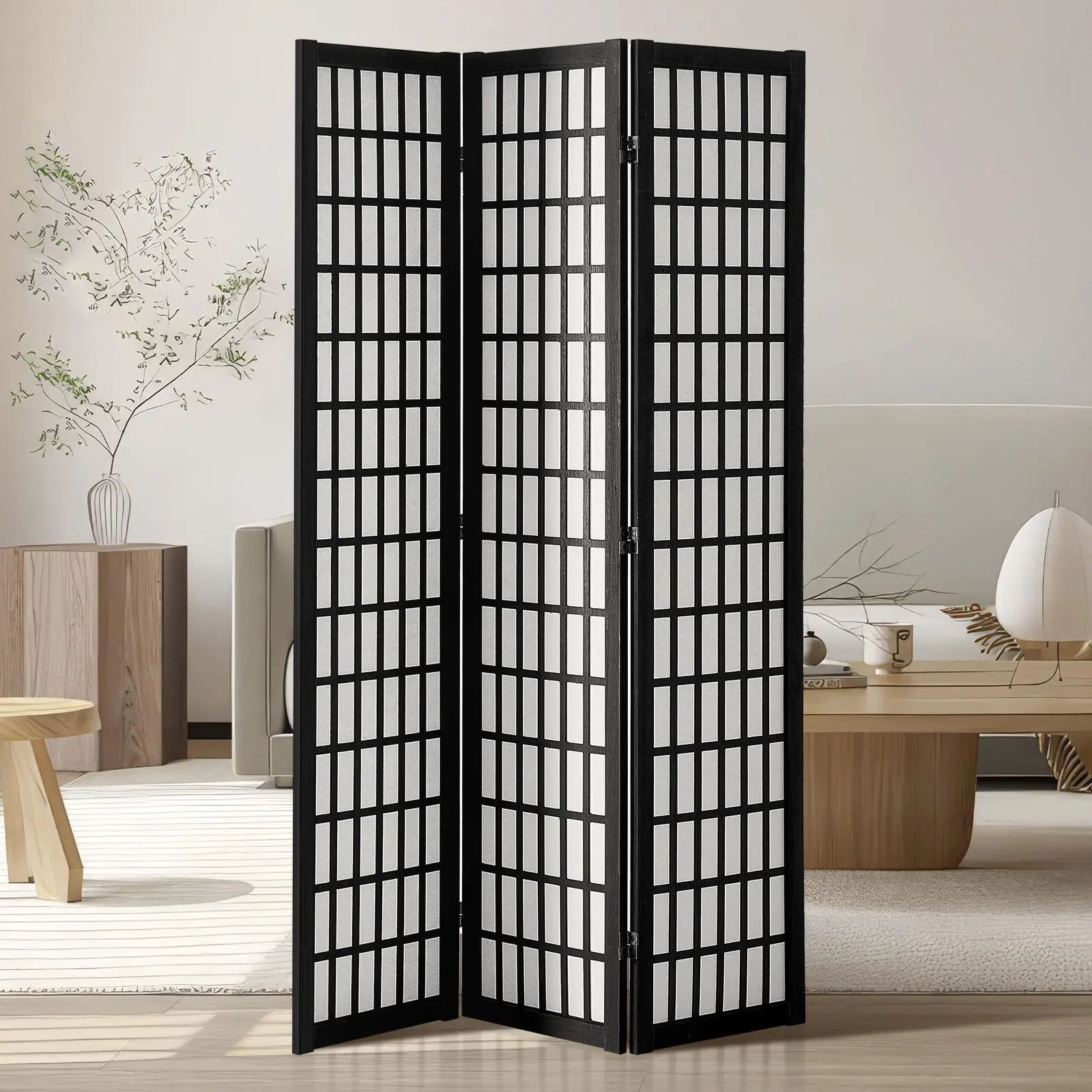 VEVOR Room Divider,  3 Panel Japanese Room Divider, Wood Folding Privacy Screen Indoor, Japanese Partition Dividers Portable Decoration Screens, for Room Separation Home Office Restaurant & Bedroom