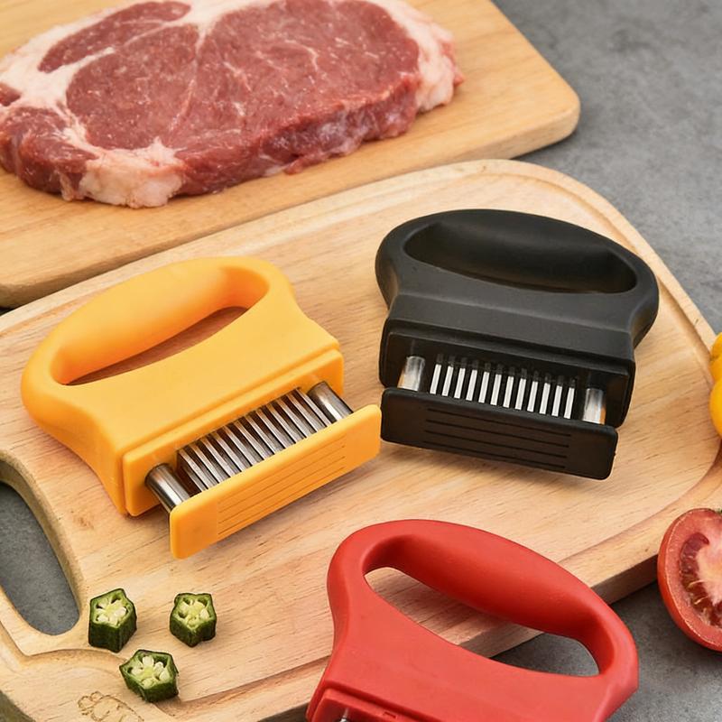 Meat Tenderizer Tool Heavy Duty 48 Stainless Steel Ultra Sharp Needle Blades for Chicken Steak Veal BBQ Kitchen Gadget Kitchenware Cutting Cooking