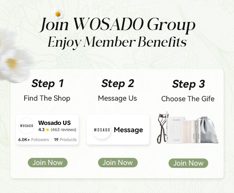 WOSADO Botanic Collection Extended- Band Soft Magnetic Eyelashes All-in-One Box Waterproof Reusable Glue-Free Eyeliner-Free Makeup Cosmetic