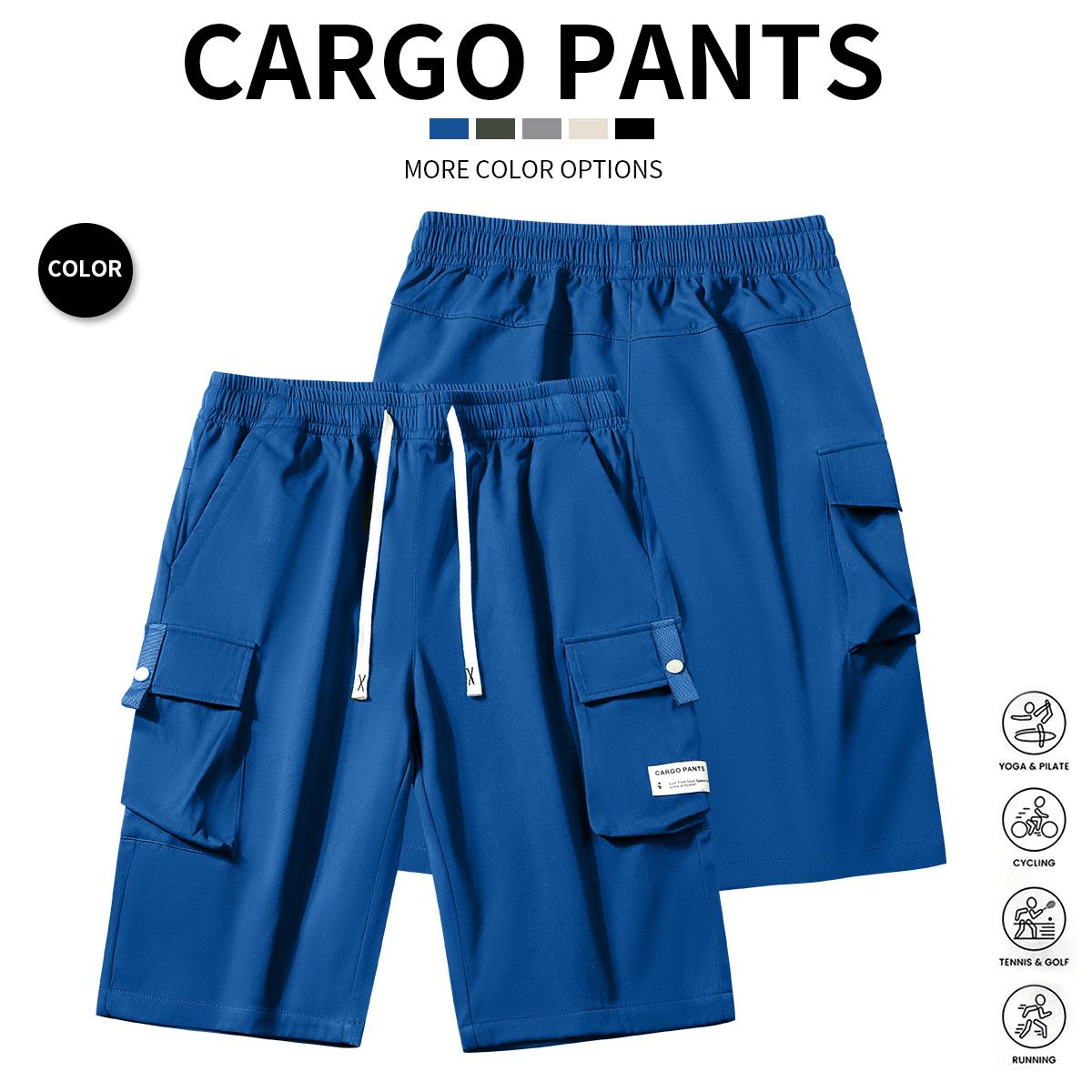 Men's Outdoor Work Pants Pack of 5 - Men's Multi-Pocket Tactical Training Pants - Durable Softshell Hiking Pants - Versatile Casual Spring & Autumn Hiking Pants - Machine Washable - Adjustable Elastic Waist Comfortable Pants