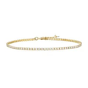 Golden Tennis Anklets for Women - Tennis Ankle Bracelet for Women