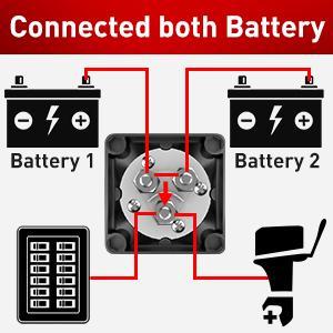 Nilight 1-2-Both-Off Battery Switch, 12V-48V Disconnect Master Cutoff Switches for Marine Boat Car RV ATV UTV Vehicle, Waterproof Heavy Duty Isolator