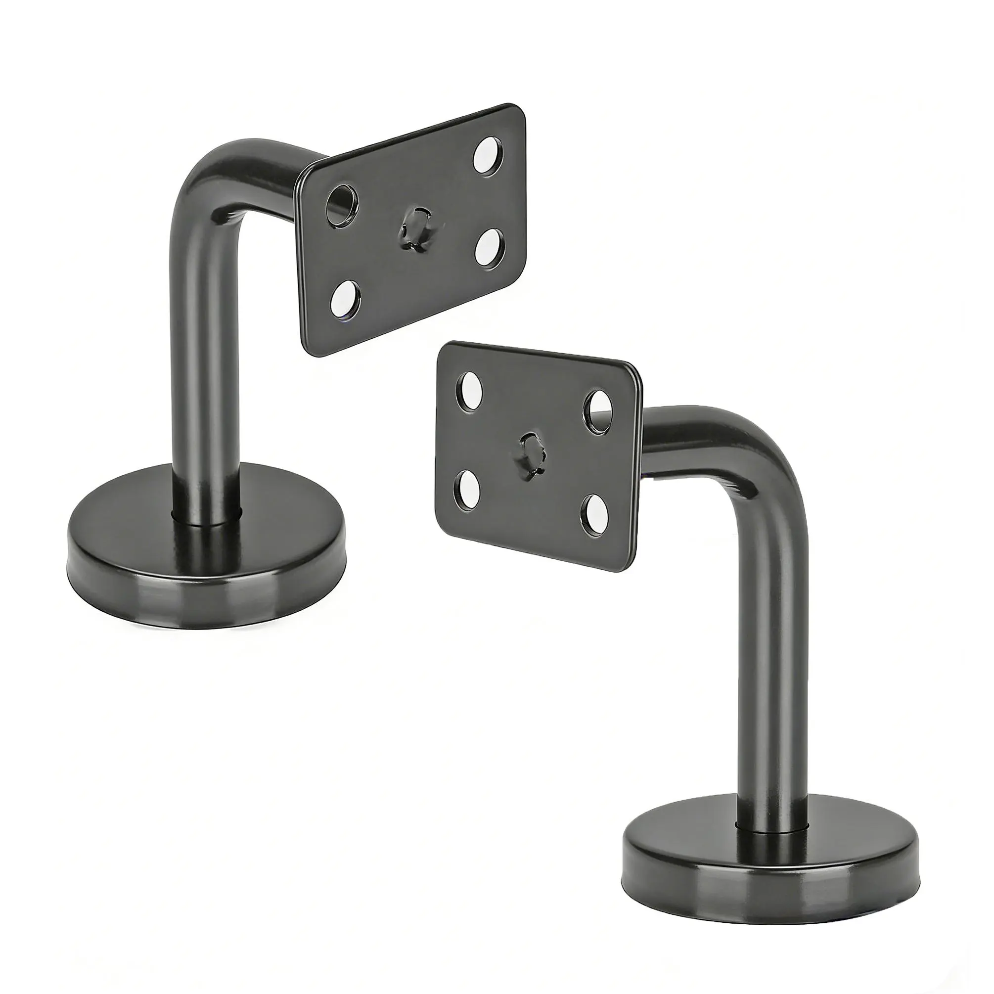 FixtureDisplays® Stainless Steel Handrail Bracket, Wall Mount Support for Wooden Handrails, Heavy Duty Railing Holder for Staircase, Hallway & Corridor 16175