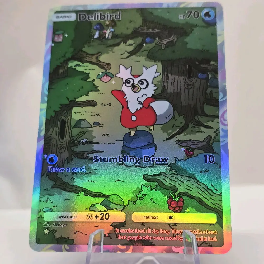 Custom Delibird Full Art Card - Special Illustration Holo - Cute Pokmon  Display Proxy - TikTok Shop