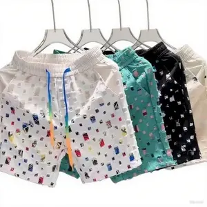 Summer Loose Shorts Couple Popular Versatile Casual Straight Men's Flower Oil Painting Beach Shorts Hawaiian Casual Silk Shorts Menswear Tropical