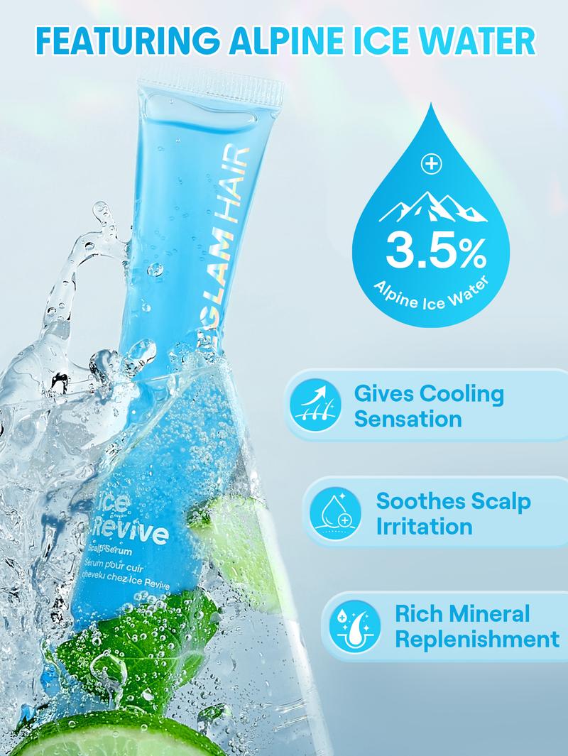 SHEGLAM HAIR Ice Revive Scalp Serum,Cooling Alpine Water Roll,Hair Massage Serum Roll,Soothe Hydrate Scalp,Strenghten Hair Roots,Enhance Scalp Skin Barrier,Reduces Hair,No-Rinse,Fast-Absorbing Daily Nourishing Haircare