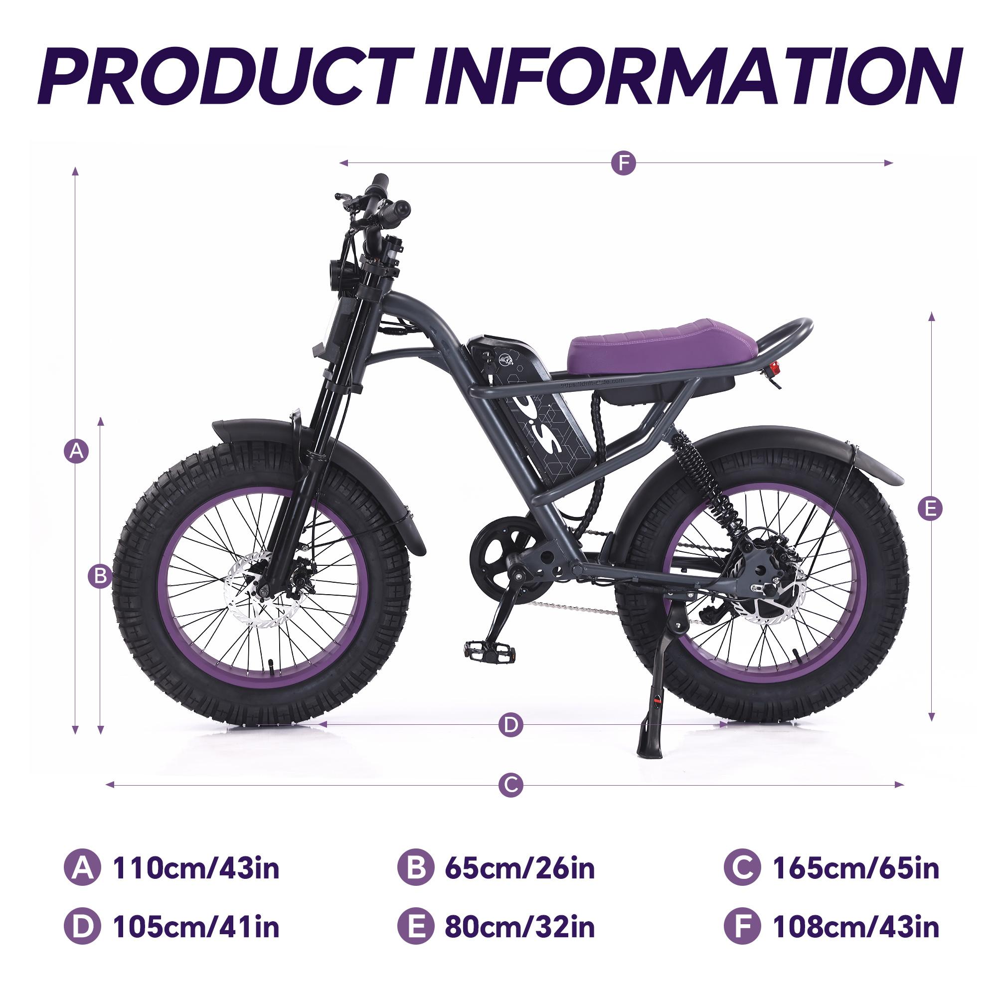 Upgraded electric bicycle with high carbon steel frame, hydraulic shock absorption, full suspension system, top speed of 32mph, 48V 1500W motor, riding assistance range of 40-70 miles, 20 * 4.5-inch all terrain tires, snow tires, off-road motorcycle Upgraded electric bicycle with high carbon steel frame, hydraulic shock absorption, full suspension system, top speed of 32mph, 48V 1500W motor, riding assistance range of 40-70 miles, 20 * 4.5-inch all terrain tires, snow tires, off-road motorcycle