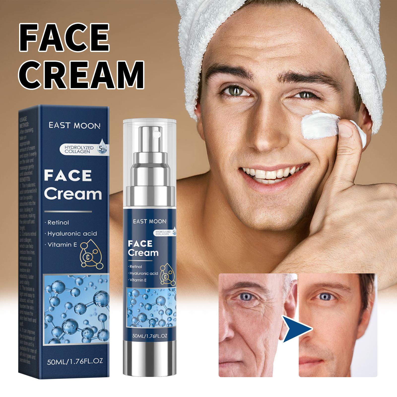 Men's Face Cream Moisturizer - Anti-Aging Cream For Men, Collagen, Retinol & Hyaluronic Acid - Day & Night - Facial Skin Care- Anti Wrinkle Daily Gentle Men's Face Cream Moisturizer - Anti-Aging Cream For Men, Collagen, Retinol & Hyaluronic Acid - Day & Night - Facial Skin Care- Anti Wrinkle Daily Gentle