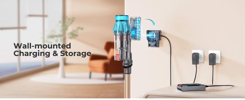 Honiture X7 Multifunctional Cordless Vacuum Cleaner,45Kpa 50 Mins Runtime Self-Standing Stick Vacuum Cleaners for Home,Powerful Suction,Lightweight, LED Touch Screen 9 in 1 Vacuum for Pet Hair and Carpets,Hardwood Floor, Valentine's gift