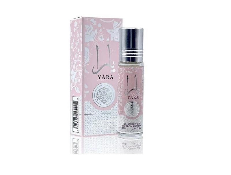 Ard al Zaafaran | Yara Perfume Roller On | For Women - 0.34 Ounce / 10 ml | Orchid - Tropical Fruits & Sandalwood