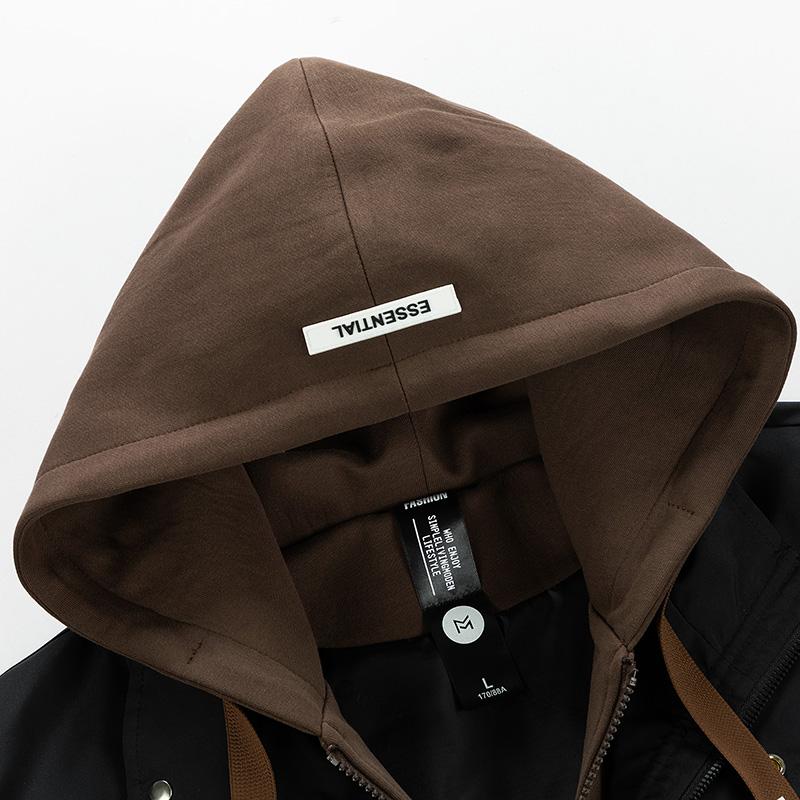 Men’s Winter Hooded Jacket – Fully Open Coat with Multi-Color Design, Loose-Fit Windproof Coat Machine Washable, Suitable for Skiing, Skateboarding & Cold Weather (Casual Outerwear), Men’s Winter Jacket, Men’s Winter Coat, Men’s Winter Jacket