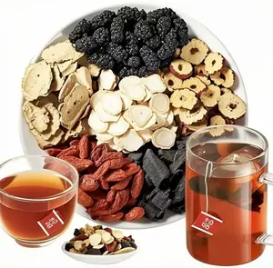 Kidney Tea Formula Ginseng Five Treasure Tea Organic Detox Cleanse Value Pack for Men Women Dairy-Free Chinese Herbal Beverage Natural